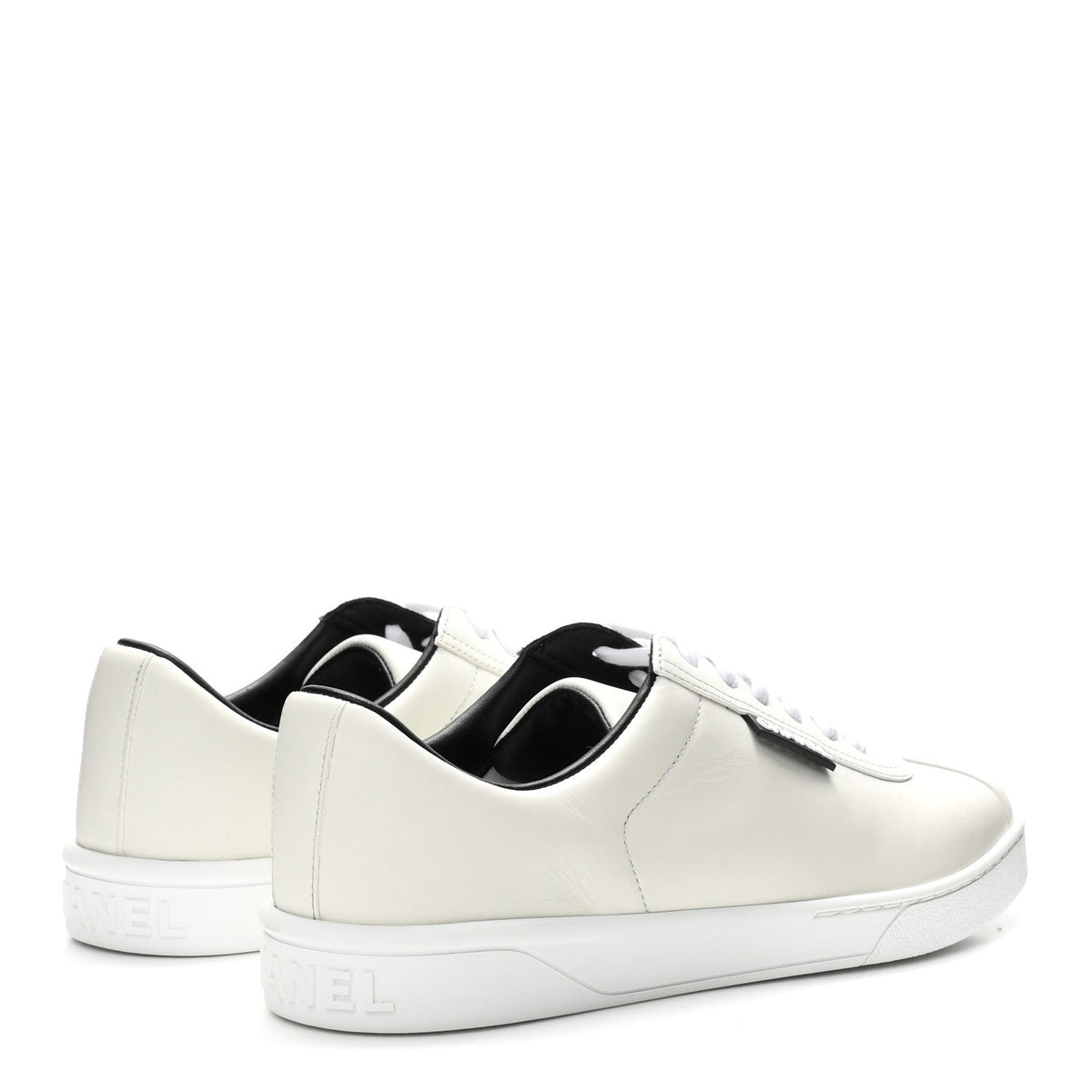 Calfskin CC Womens Sneakers 39.5 White