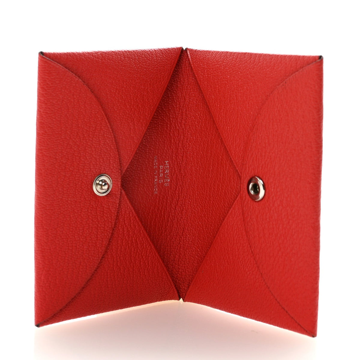 Chevre Mysore Calvi Card Case Rouge Tomate