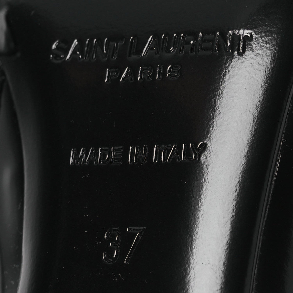 Glazed Calfskin Opyum Ankle Boots 37 Black