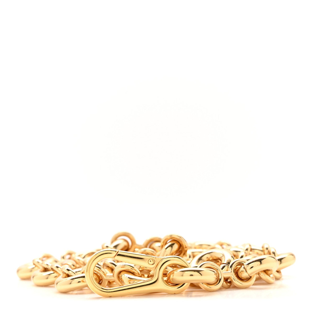Brass Anagram Donut Chain Shoulder Strap Gold