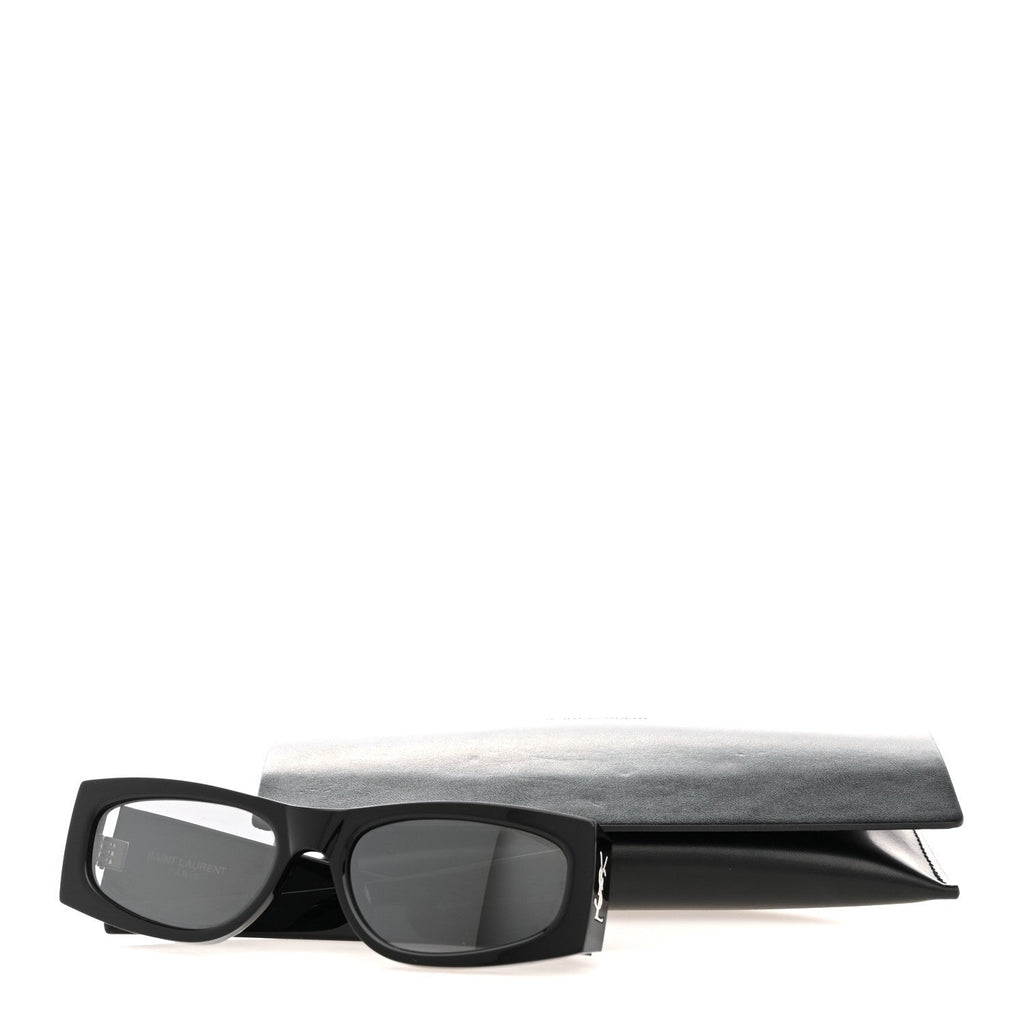 Acetate Rectangle SL M140/F Sunglasses Black