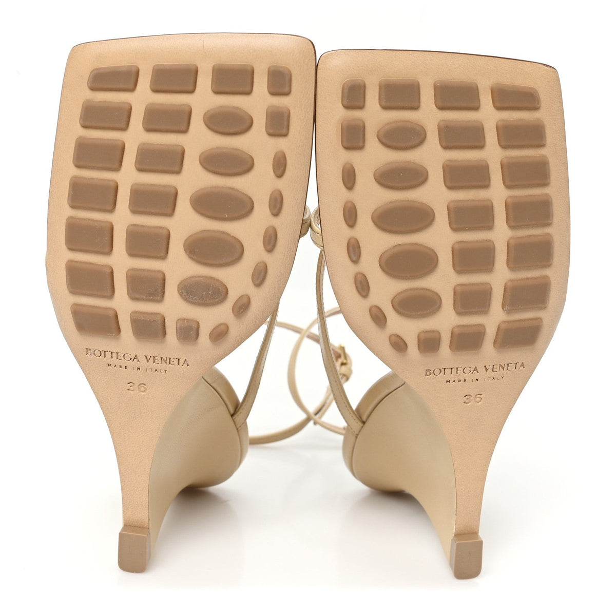 Lambskin Stretch Lounge Wedge Sandals 36 Cane Sugar