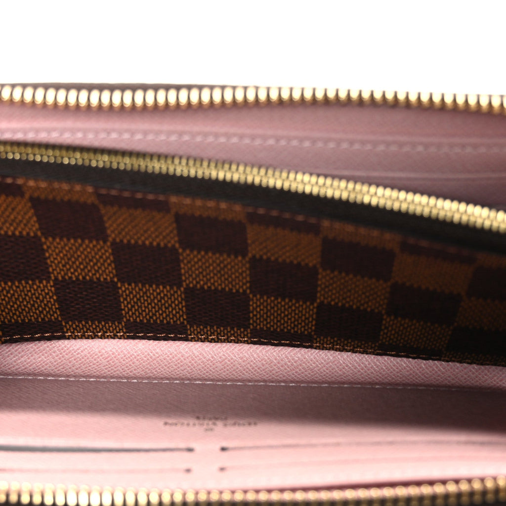 Damier Ebene Clemence Wallet Rose Ballerine