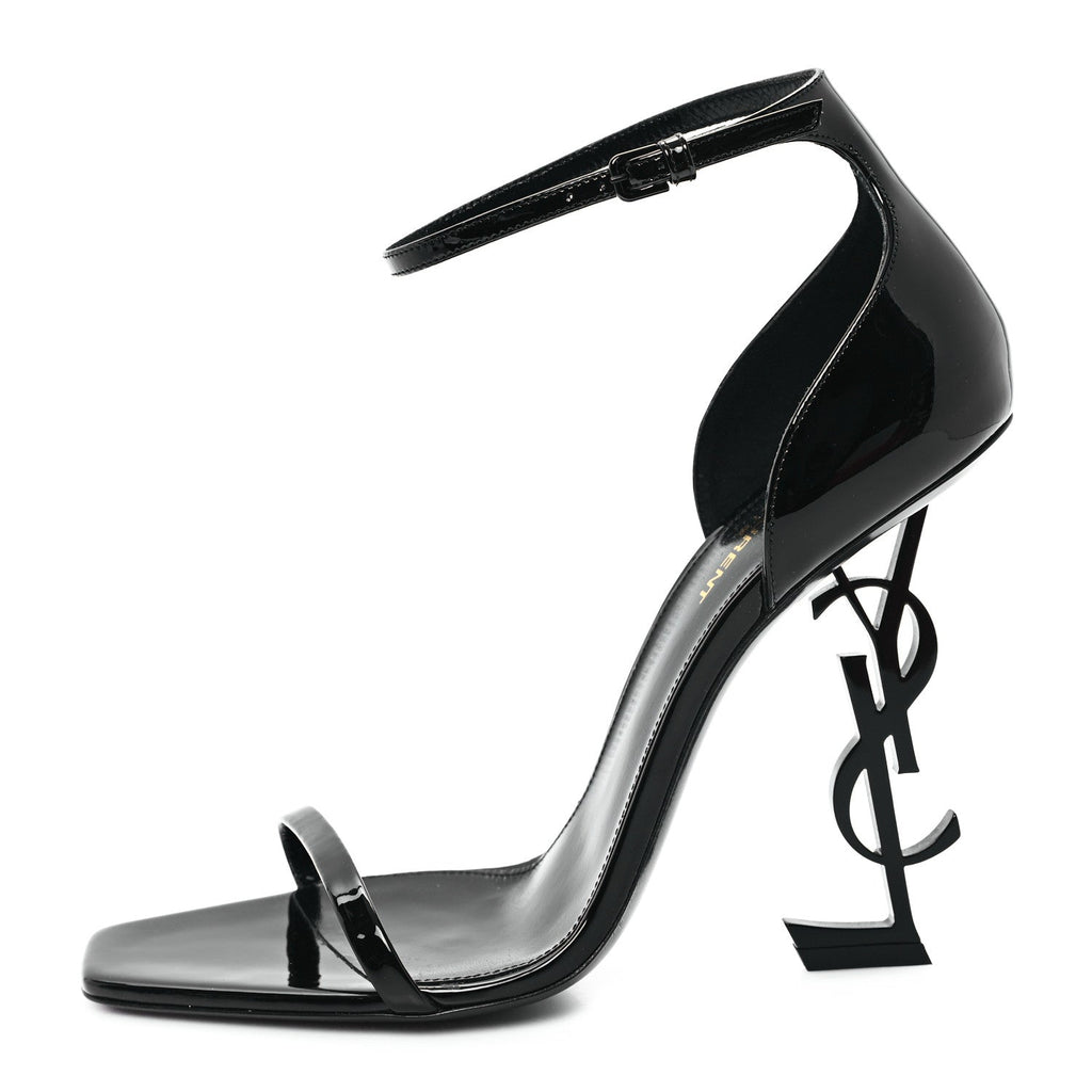 Patent Calfskin Opyum 110 Sandals 41 Black