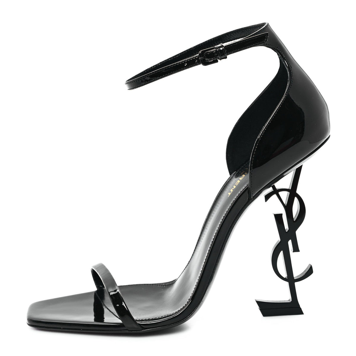 Patent Calfskin Opyum 110 Sandals 41 Black