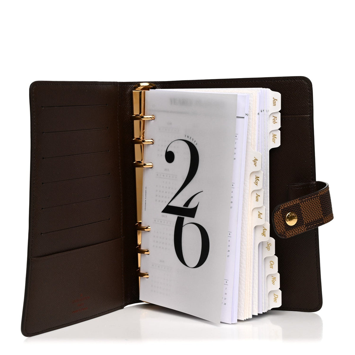 Damier Ebene Medium Ring Agenda Cover