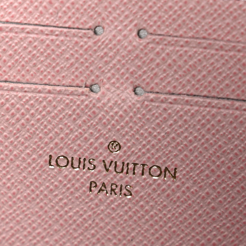 Damier Ebene Clemence Wallet Rose Ballerine