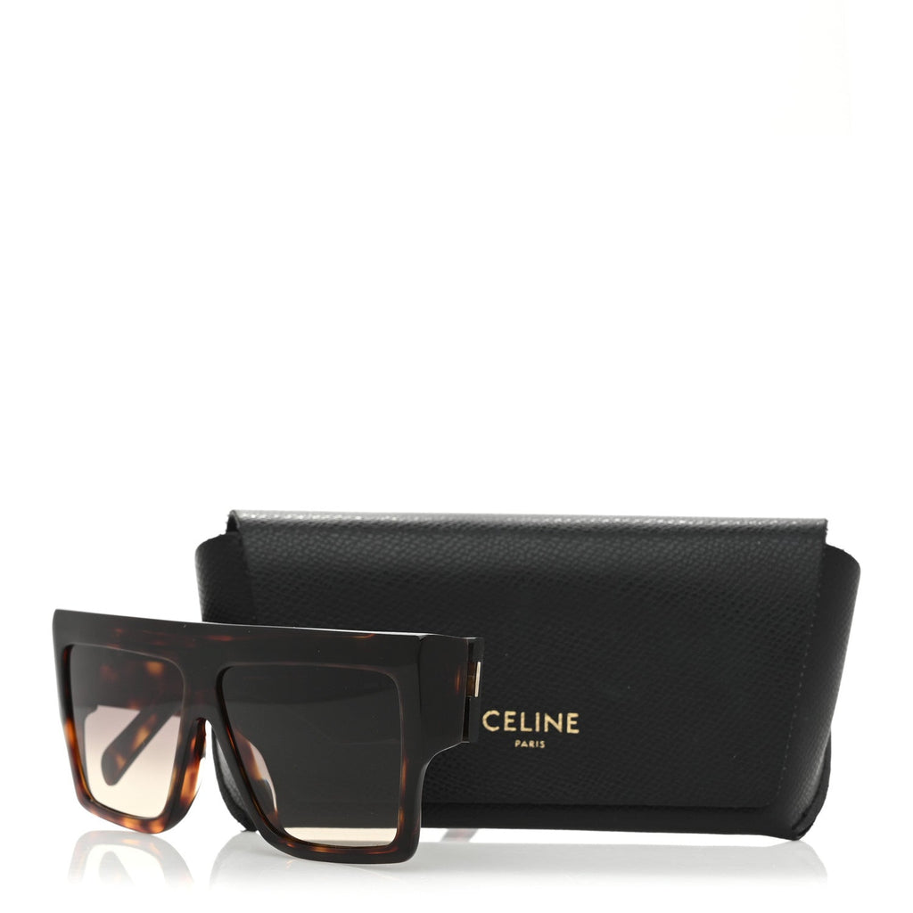 Acetate Chunky Rectangle Sunglasses CL 40092I Tortoise